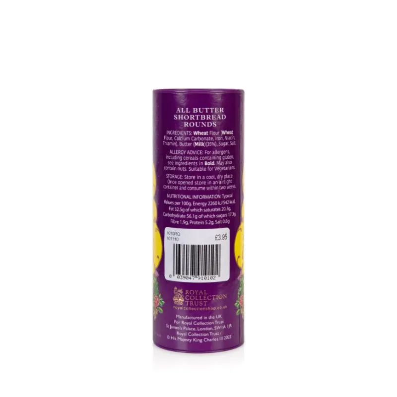 Royal Collection Shop Buckingham Palace Miniature Shortbread Tube