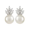 Royal Collection Shop Crown And Pearl Stud Earrings
