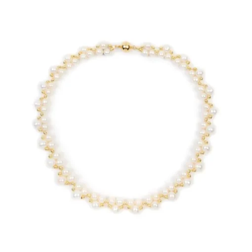 Royal Collection Shop Gold Hematite And White Pearl Collar