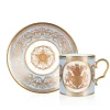 Royal Collection Shop Special Edition Lustre Purple And Blue Coffee Cup And Saucer