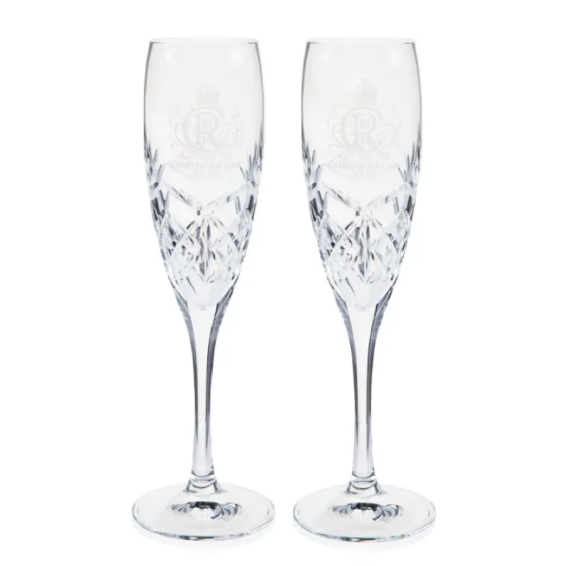 Royal Collection Shop The Coronation Limited Edition Champagne Flutes
