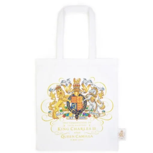 Royal Collection Shop The Coronation White Tote Bag