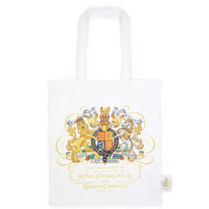 Royal Collection Shop The Coronation White Tote Bag