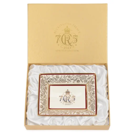 Royal Collection Shop The King'S 75Th Birthday Limited Edition Red Tray